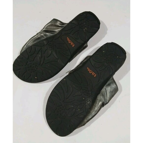 Taos Gift 2 Silver Leather Slide Thong Sandals - Picture 5 of 7